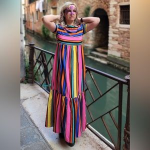Multicolored Maxi Dress.